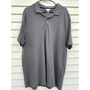 Calvin Klein Polo Men’s Xl Solid Dark Gray Top Quality Knit , Perfect Condition